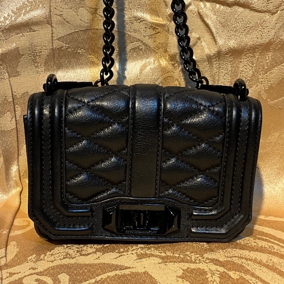 Rebecca Minkoff - black cross body quilted front   9-H8Bc - Picture 1 of 10